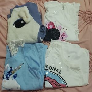 Bundle of 4 girls Justice shirts